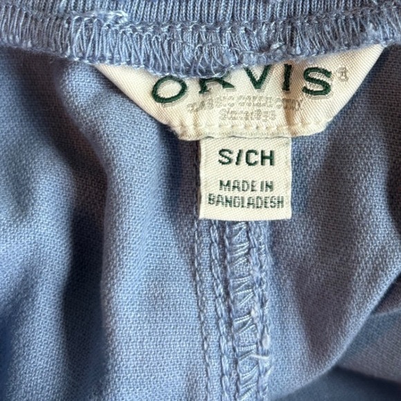 NWT Orvis Shorts Womens Small Blue Elastic Waist Cotton Lyocell Pull On Utility - Picture 3 of 4
